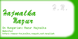 hajnalka mazur business card